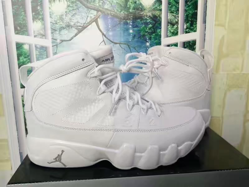 2017 Air Jordan 9 Retro All White For Women - Click Image to Close